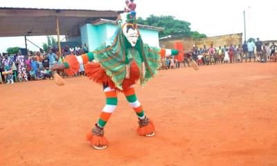 Le masque Zaouli de Djomambo en prestation